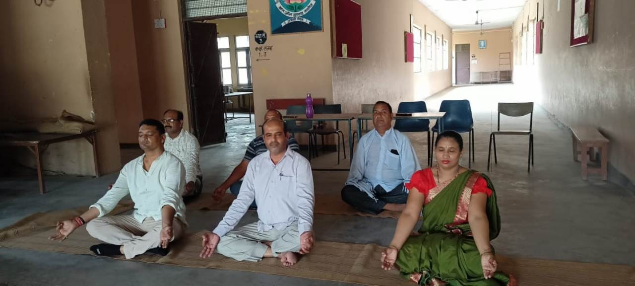 inside a town between two big buildings